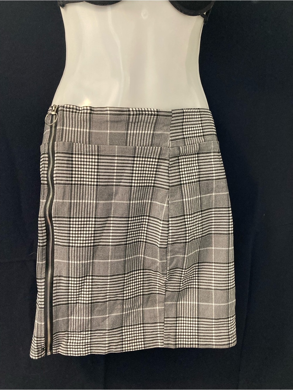Lily Morgan Plaid Mini Skirt Medium Y2K E-Girl Zip Front